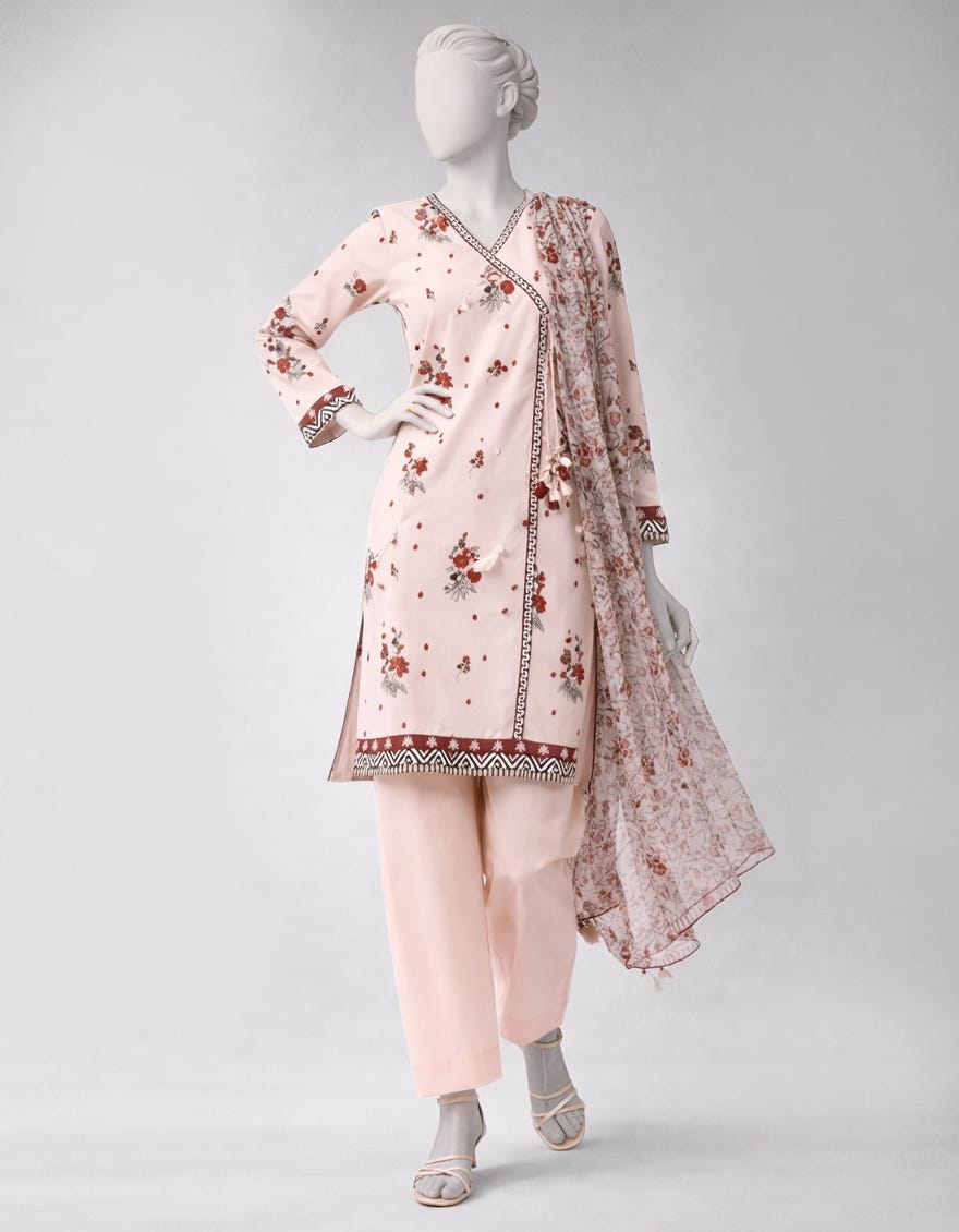 MULTICOLOR LAWN PRINTED UNSTITCHED 3PC