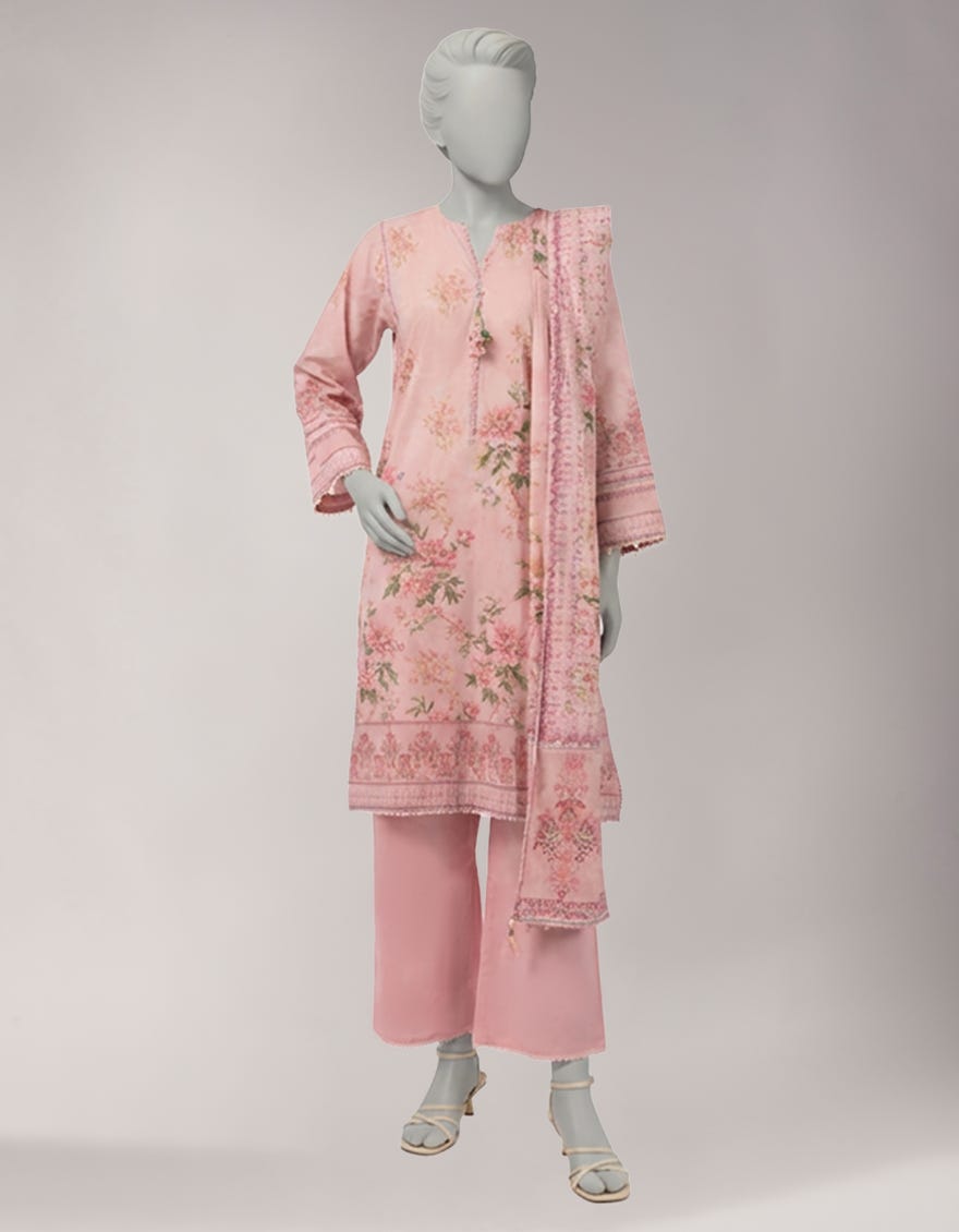 MULTICOLOR LAWN DIGITAL PRINTED UNSTITCHED 3PC