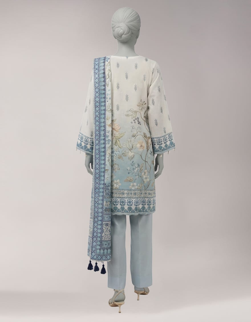 MULTICOLOR LAWN DIGITAL PRINTED UNSTITCHED 3PC