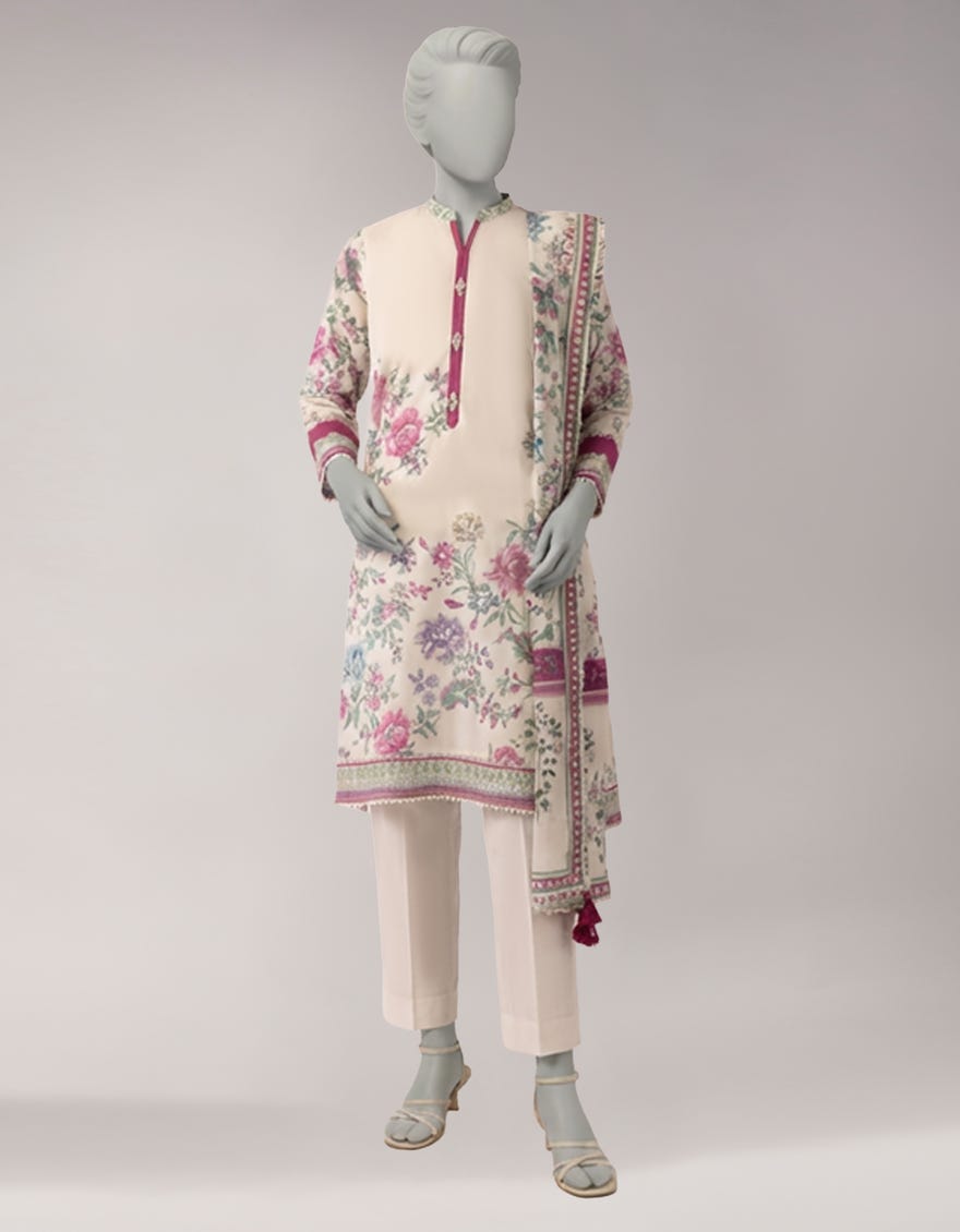 MULTICOLOR LAWN DIGITAL PRINTED UNSTITCHED 3PC