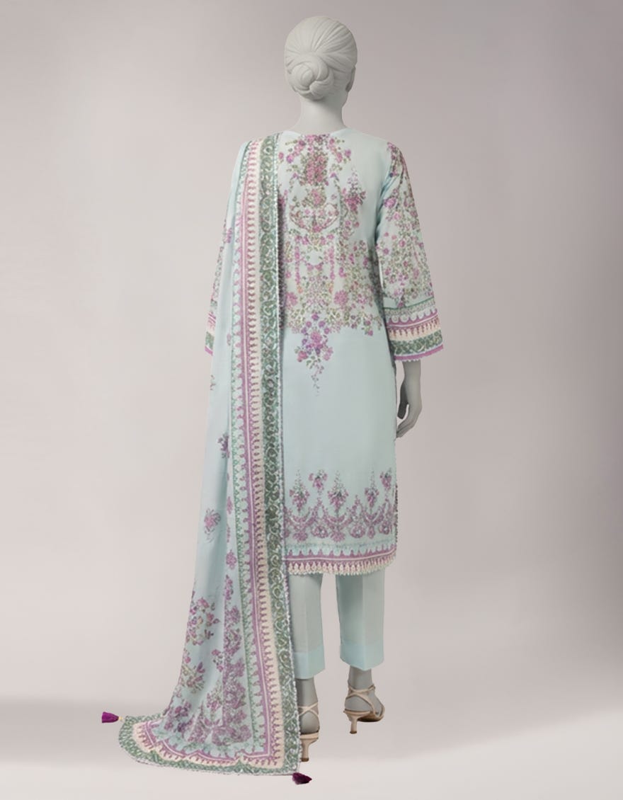 MULTICOLOR LAWN DIGITAL PRINTED UNSTITCHED 3PC