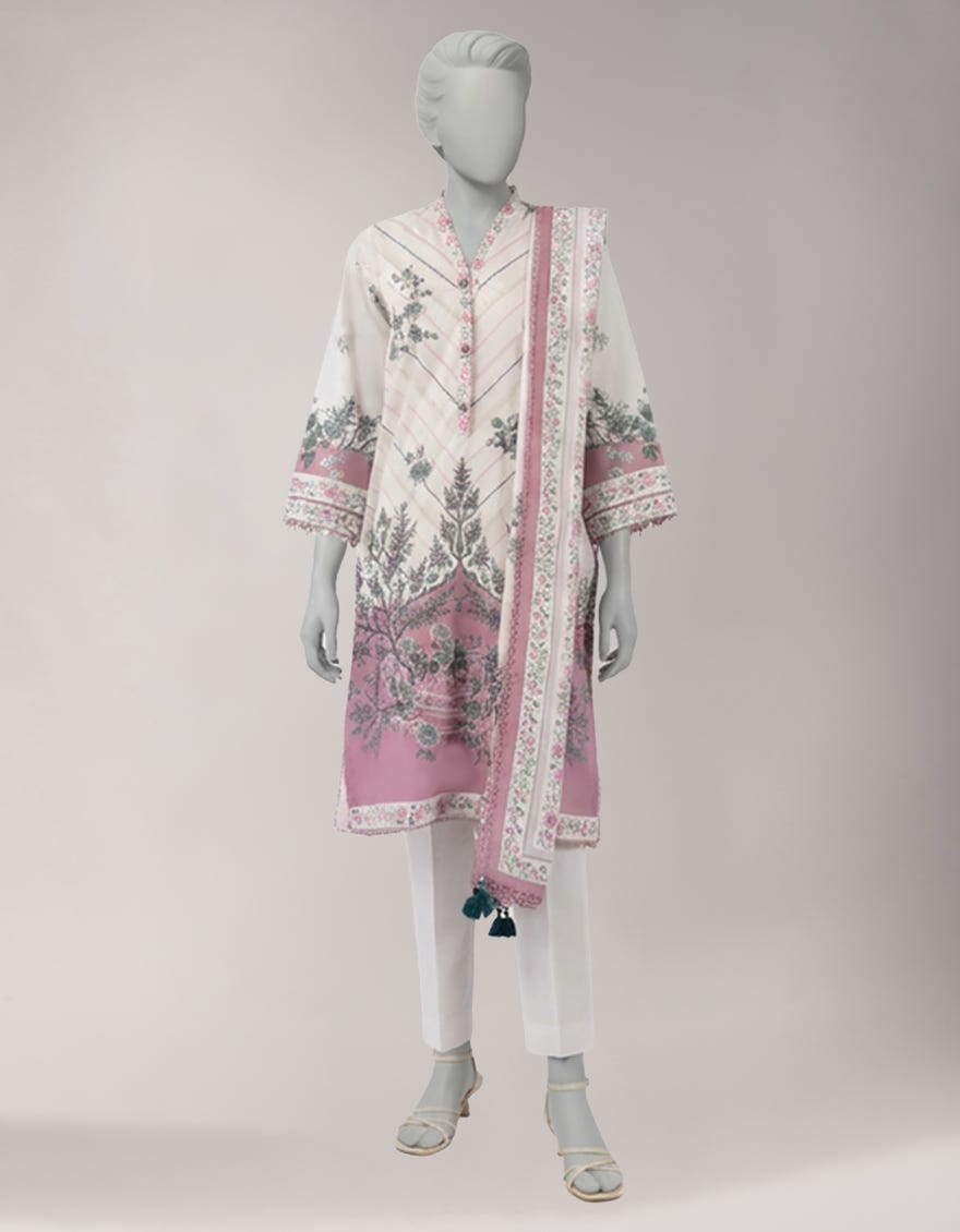 MULTICOLOR LAWN DIGITAL PRINTED UNSTITCHED 3PC