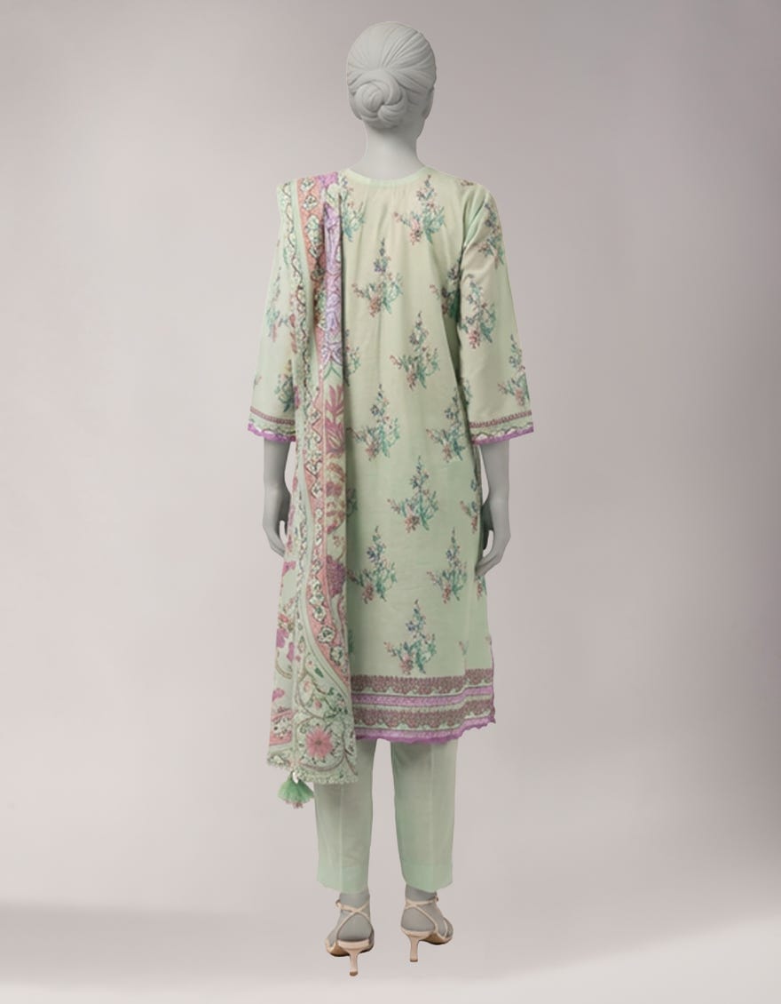 MULTICOLOR LAWN DIGITAL PRINTED UNSTITCHED 3PC