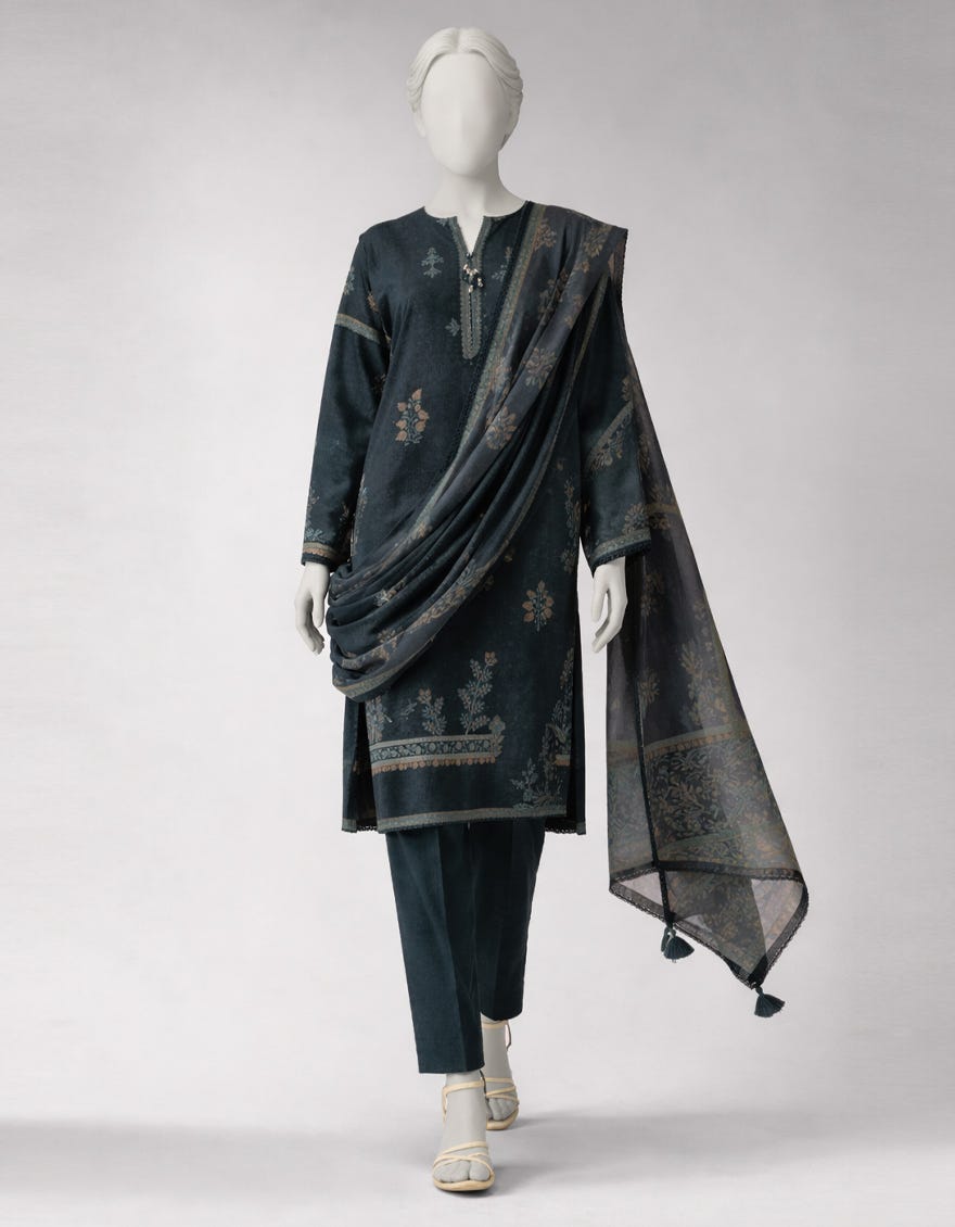 MULTICOLOR LAWN DIGITAL PRINTED UNSTITCHED 3PC