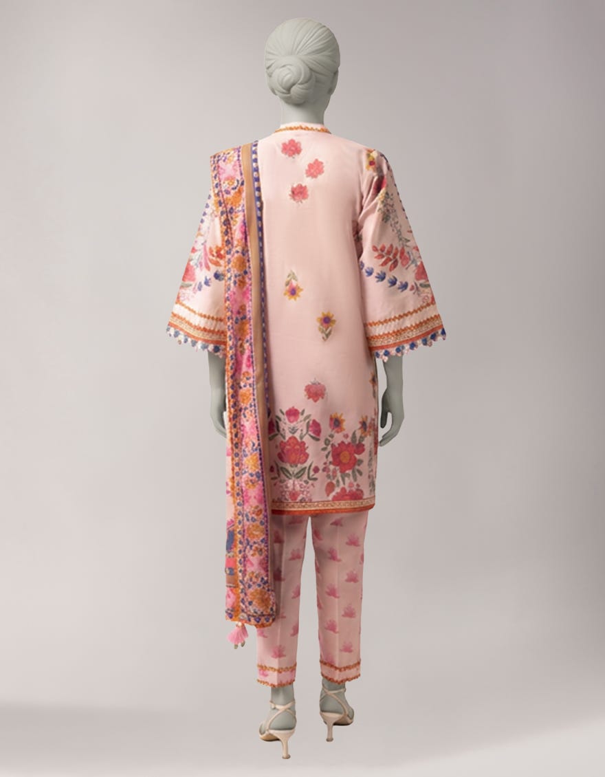 MULTICOLOR LAWN DIGITAL PRINTED UNSTITCHED 3PC