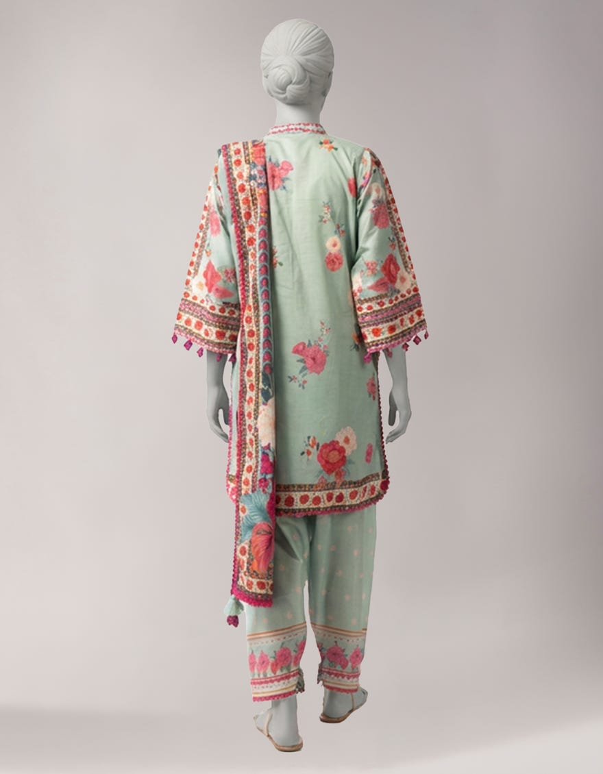 MULTICOLOR LAWN DIGITAL PRINTED UNSTITCHED 3PC