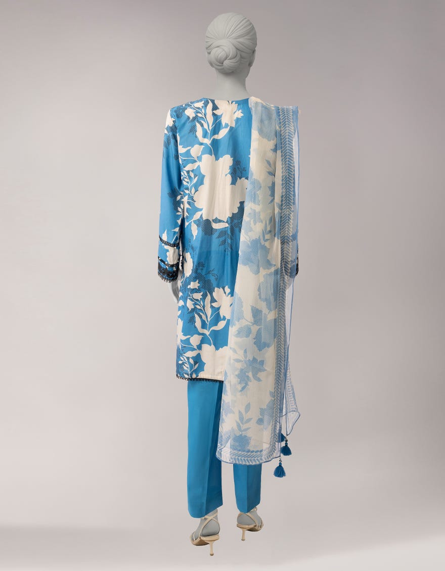 MULTICOLOR LAWN EMBROIDERED UNSTITCHED 3PC