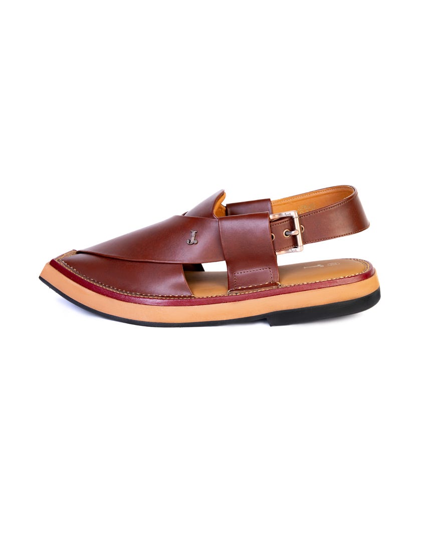 Maroon Trendy Peshawari Chappal | Jjfw-Jpc-016