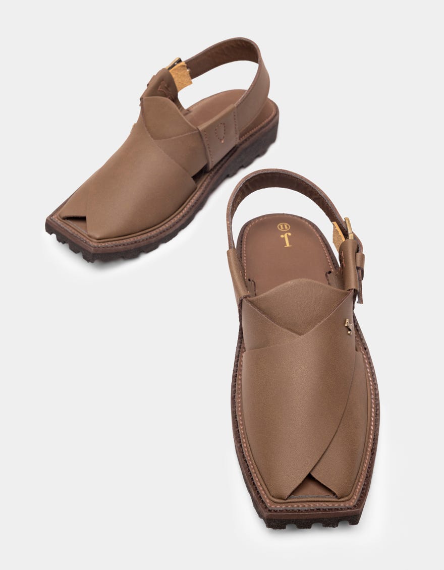 CAMEL BROWN PESHAWARI SANDALS