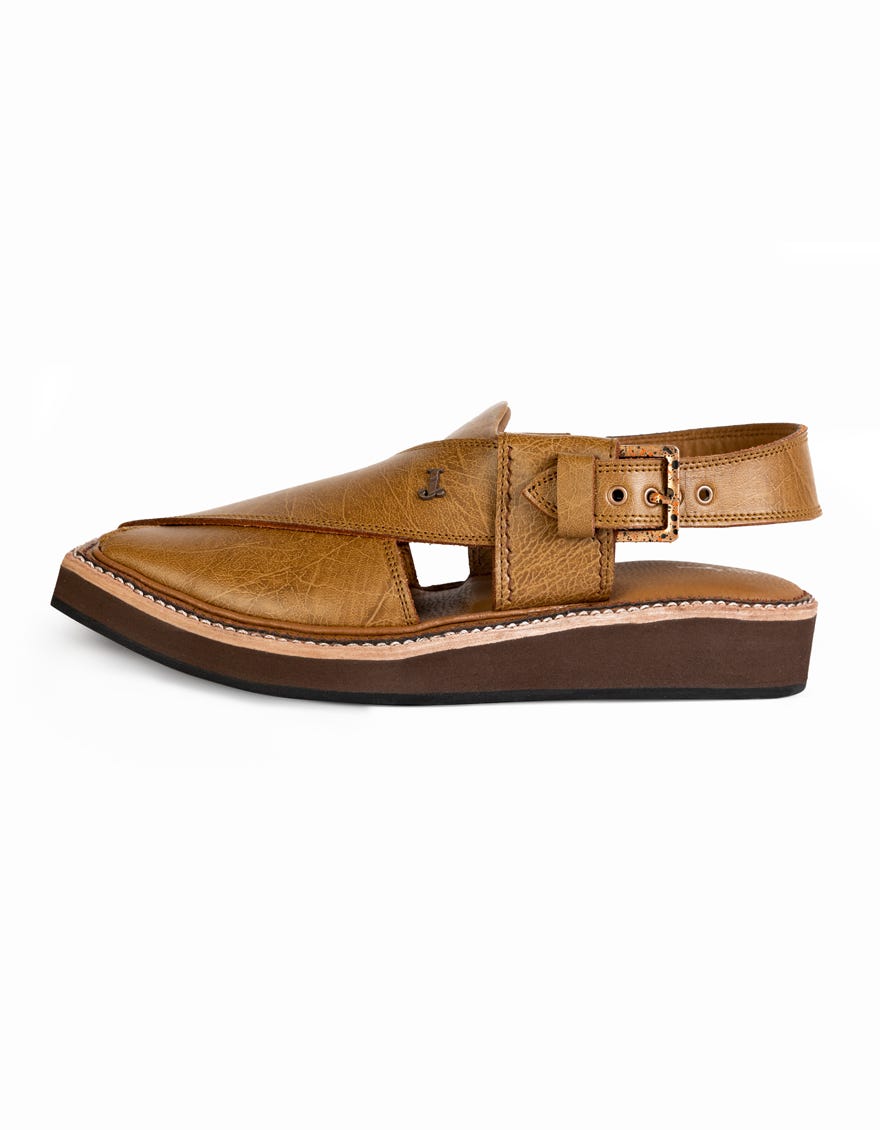 Brown Trendy Peshawari Chappal | Jjfw-Jpc-057