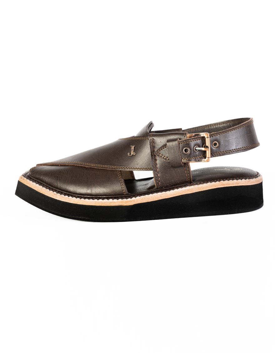 Dark Brown Trendy Peshawari Chappal | Jjfw-Jpc-058