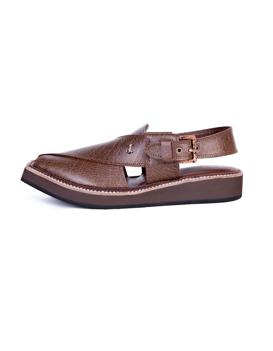 Brown Trendy Peshawari Chappal | Jjfw-Jpc-060