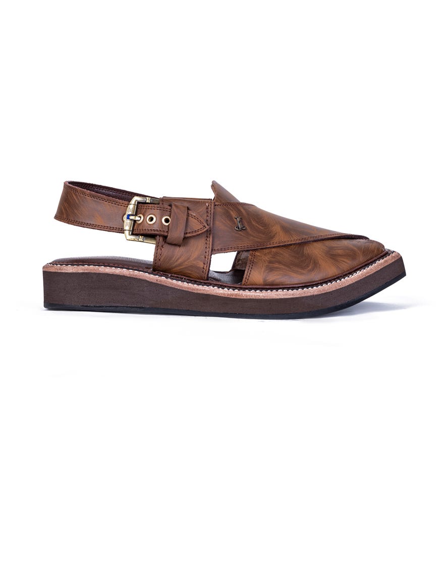 Brown Trendy Peshawari Chappal | Jjfw-Jpc-071-Kc
