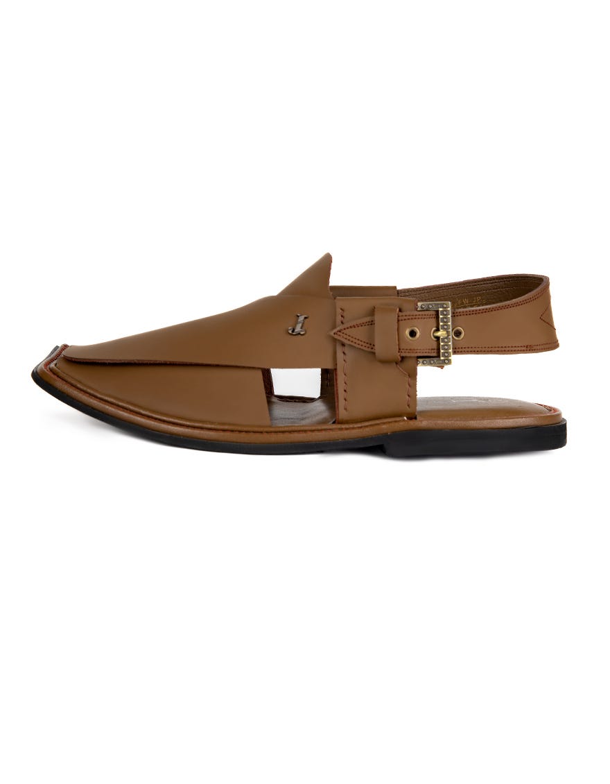 Brown Trendy Peshawari Chappal | Jjfw-Jpc-11357