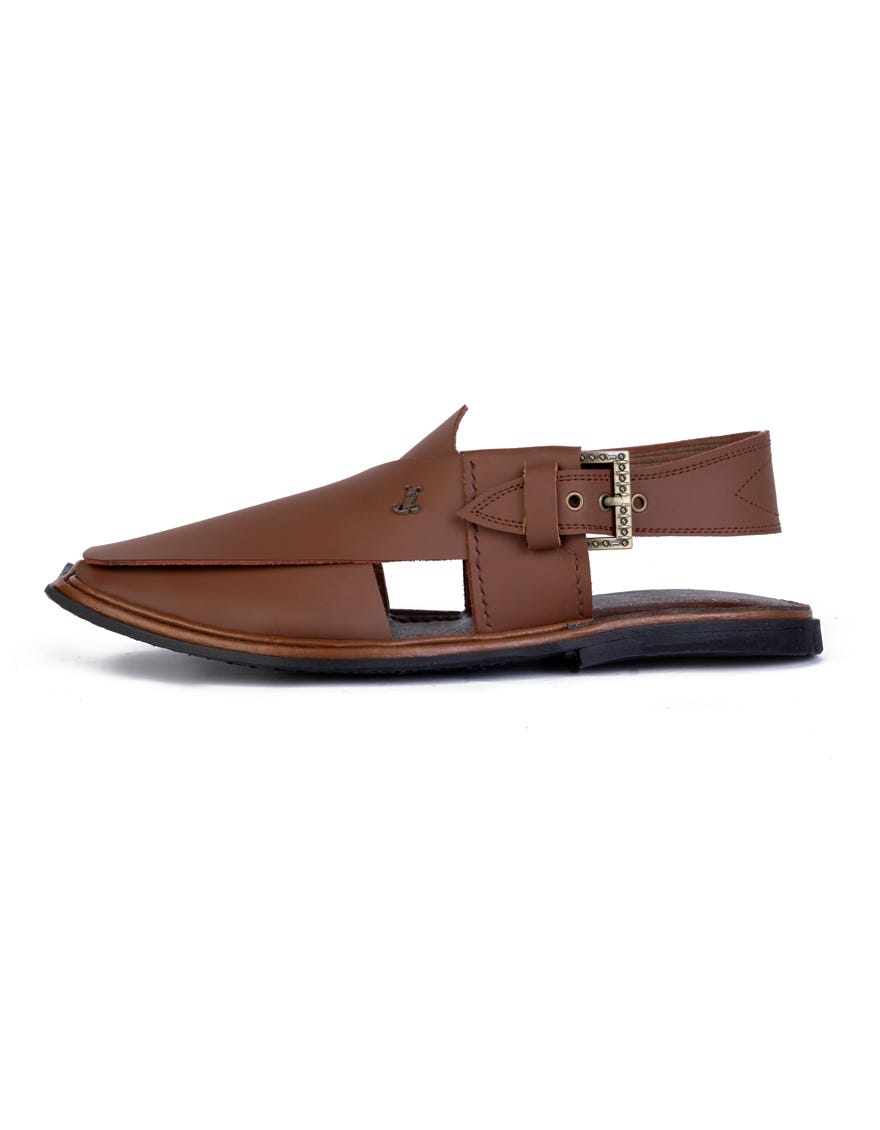 Dark Brown Trendy Peshawari Chappal | Jjfw-Jpc-11358