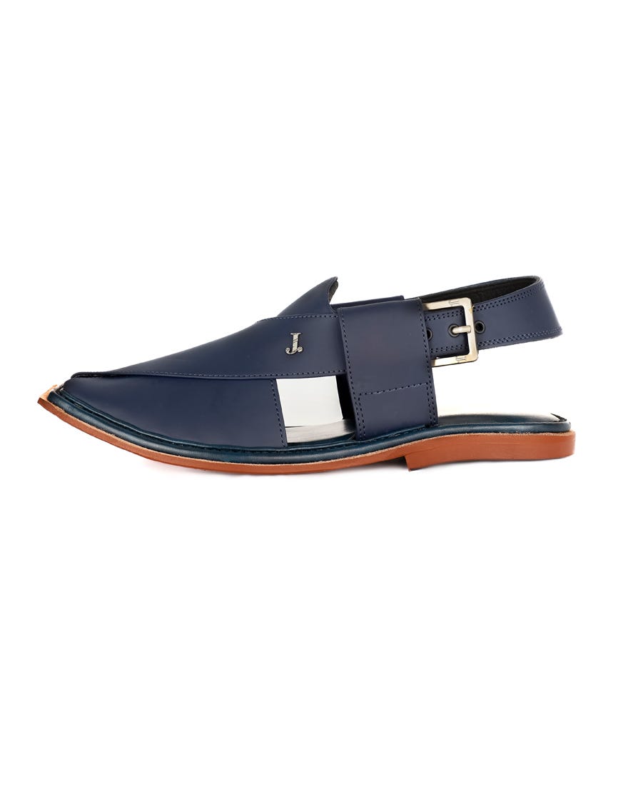 Blue Trendy Peshawari Chappal | Jjfw-Jpc-11443
