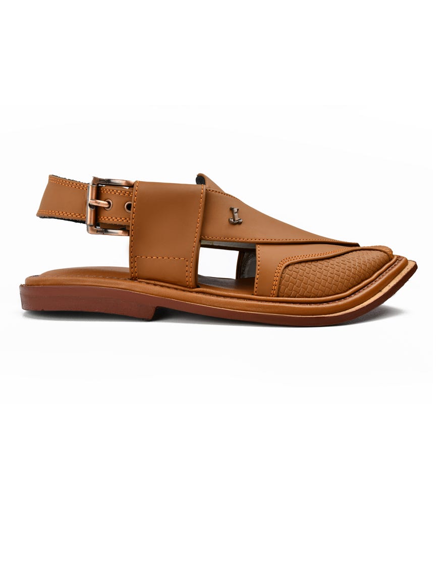 Brown Trendy Peshawari Chappal | Jjfw-Jpc-11470