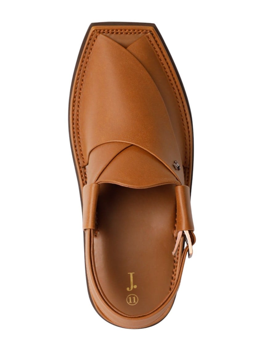 BROWN PLAIN PESHAWARI SANDALS