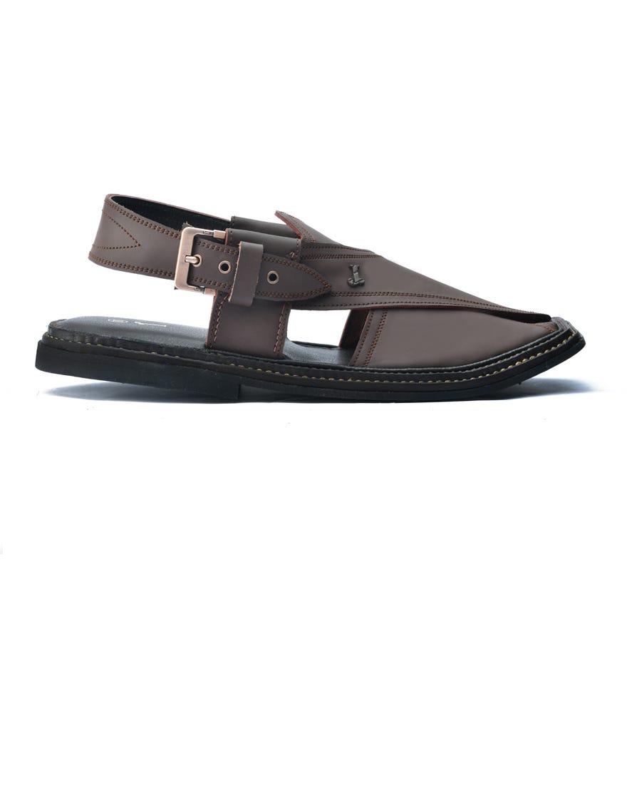 Brown Trendy Peshawari Chappal | Jjfw-Jpc-21240