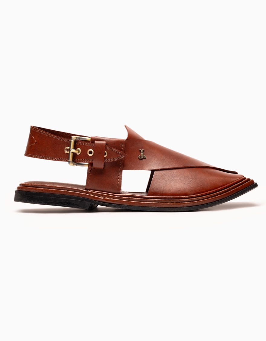 MAROON PLAIN PESHAWARI SANDALS