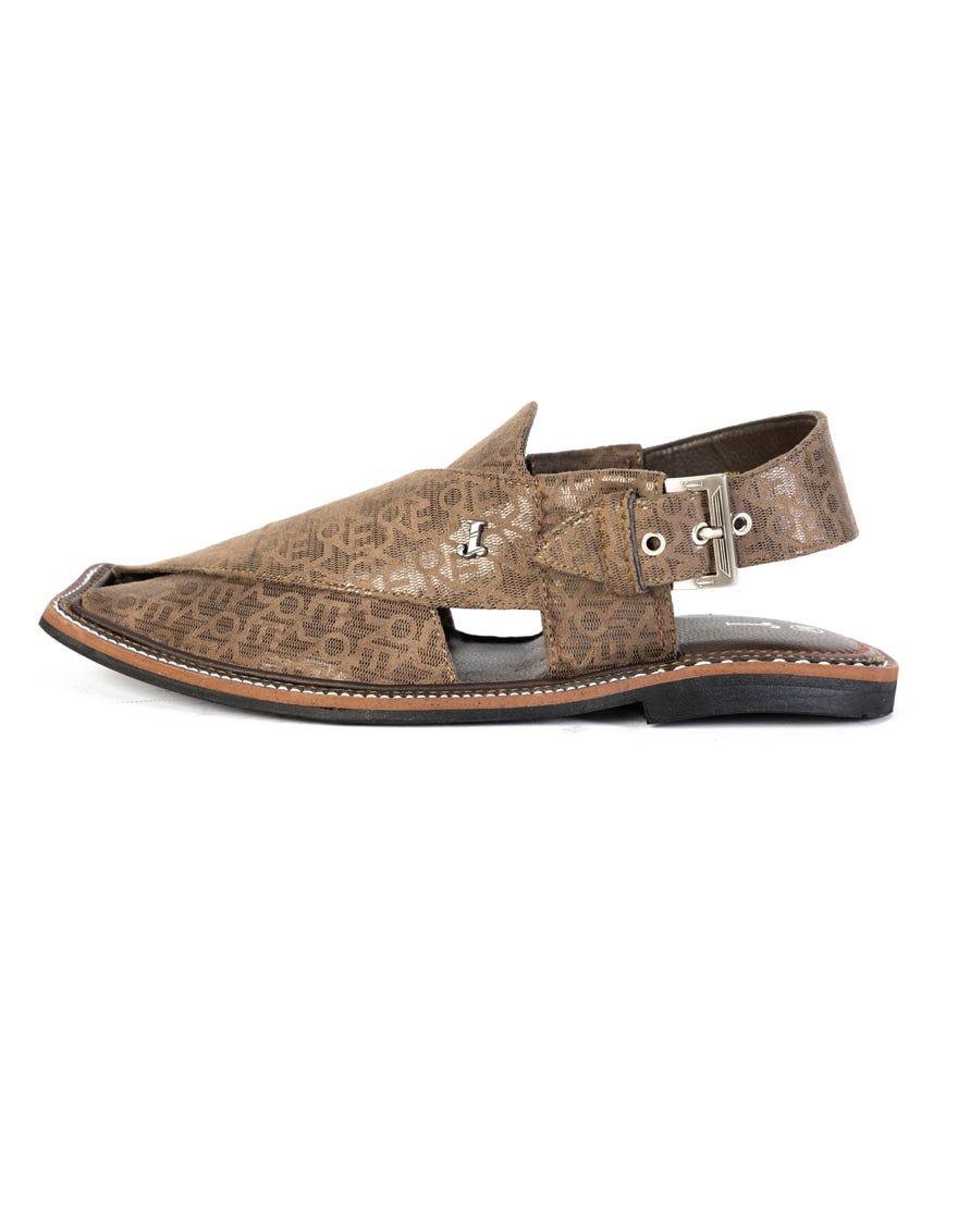 Brown Trendy Peshawari Chappal | Jjfw-Jpc-252
