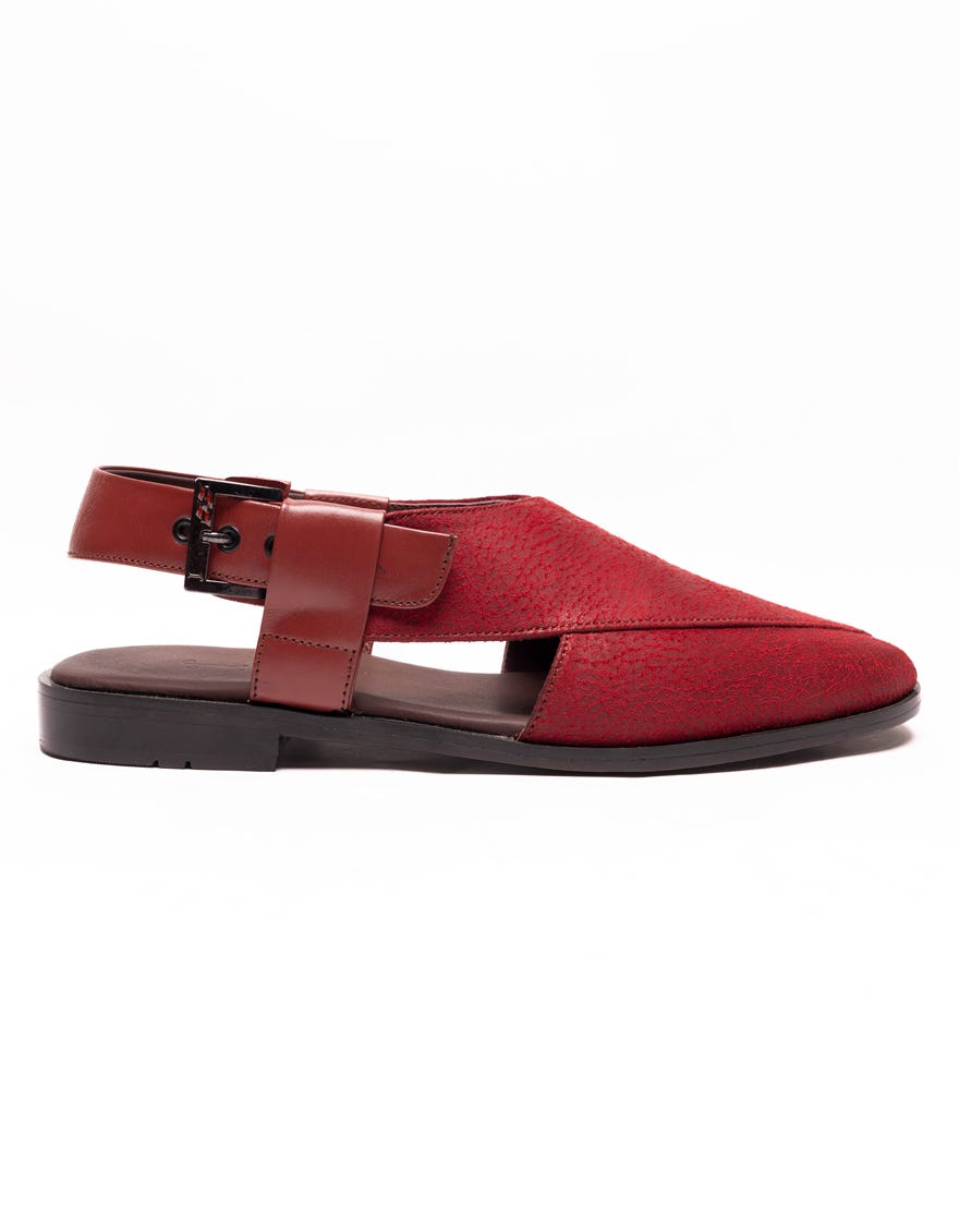 RED PESHAWARI SANDALS