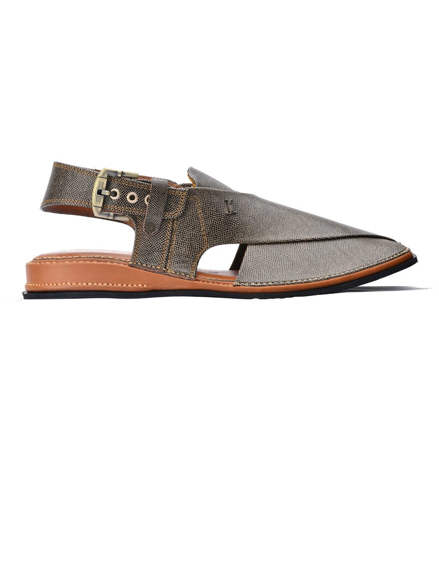 Mustard Trendy Peshawari Chappal | Jjfw-Jpc-4011/S24-Zr-Sc-Txt