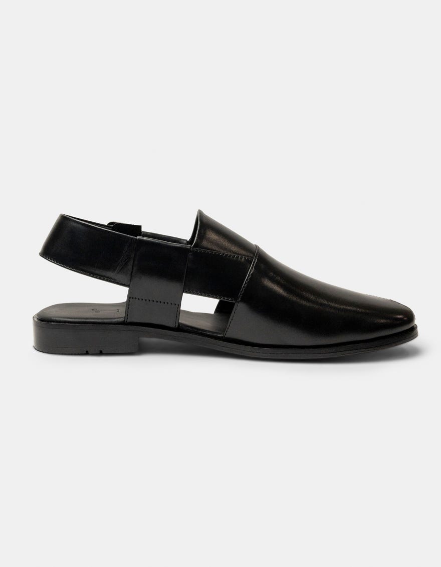 BLACK PESHAWARI SANDALS