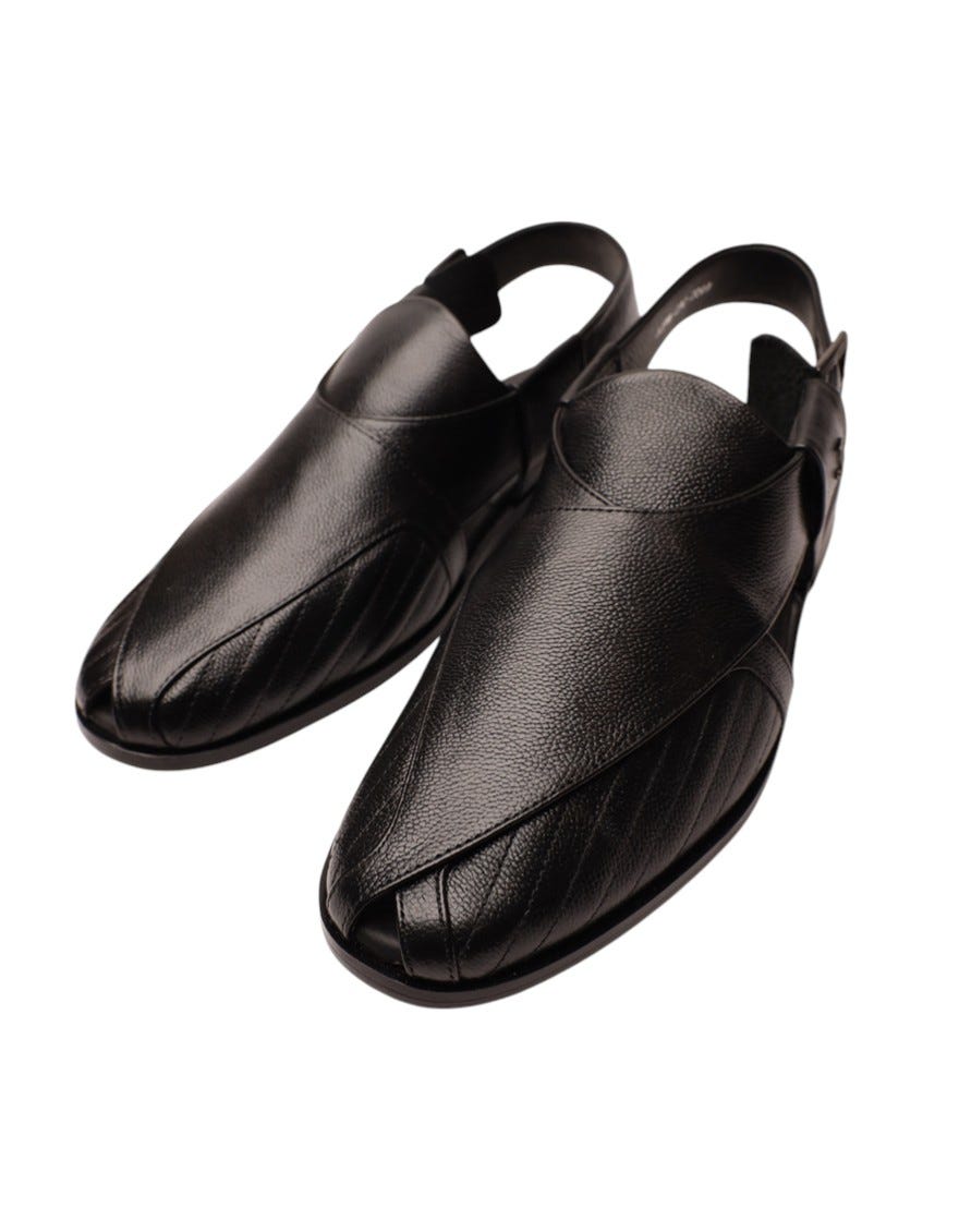 BLACK PESHAWARI SANDALS