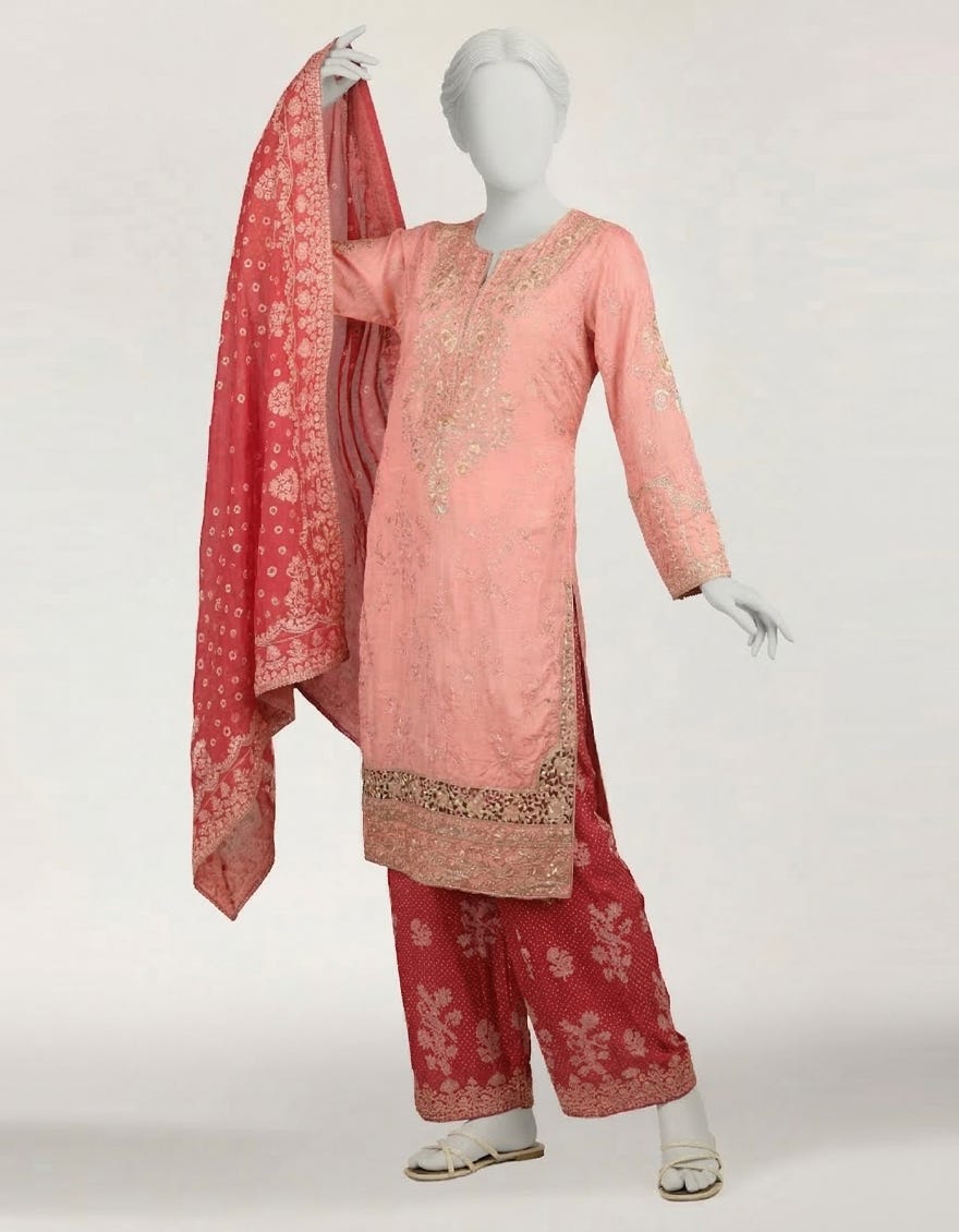 LIGHT PINK RAW SILK EMBROIDERED FORMAL STITCHED 3PC