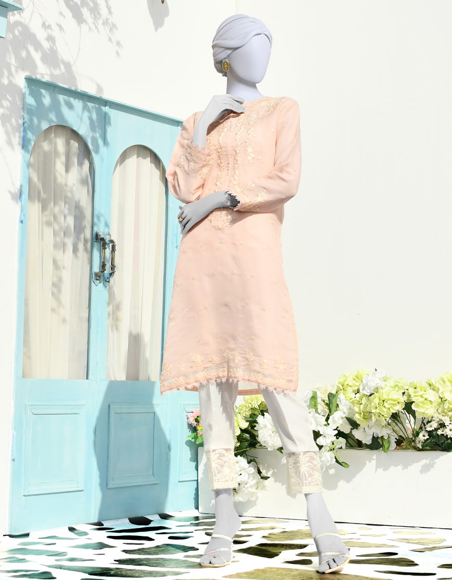 Pink Silk Women's Kurti | Jjlk-S-Jpwk-23-876