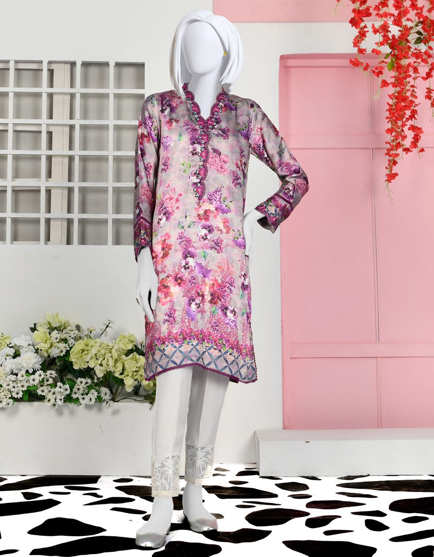 Purple Silk Women's Kurti | Jjlk-S-Jpwk-23-892
