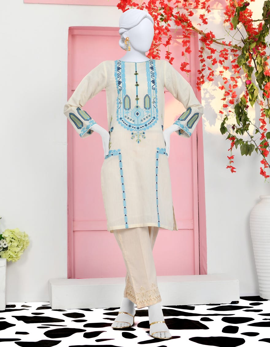 White Paper Cotton Women's Kurti | Jjlk-S-Jpwk-23-900