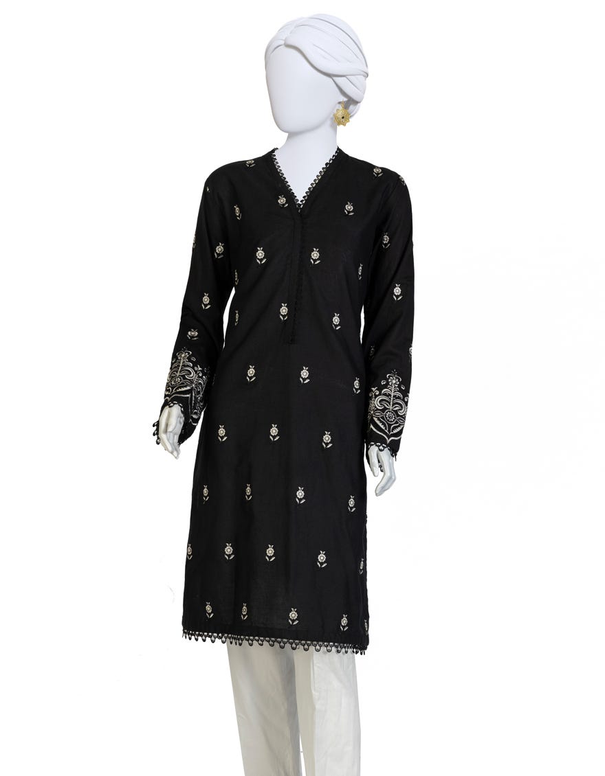 Black Lawn Women's Kurti | Jjlk-S-Jpwk-23-935