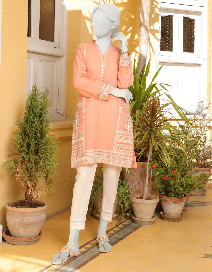 Red Organza Women's Kurti | Jjlk-S-Jpwk-23-942