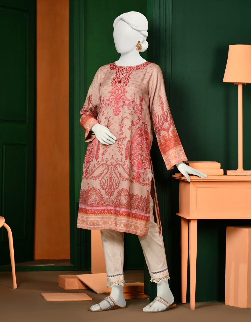 Brown Slub Women's Kurti | Jjlk-S-Jpwk-23-962