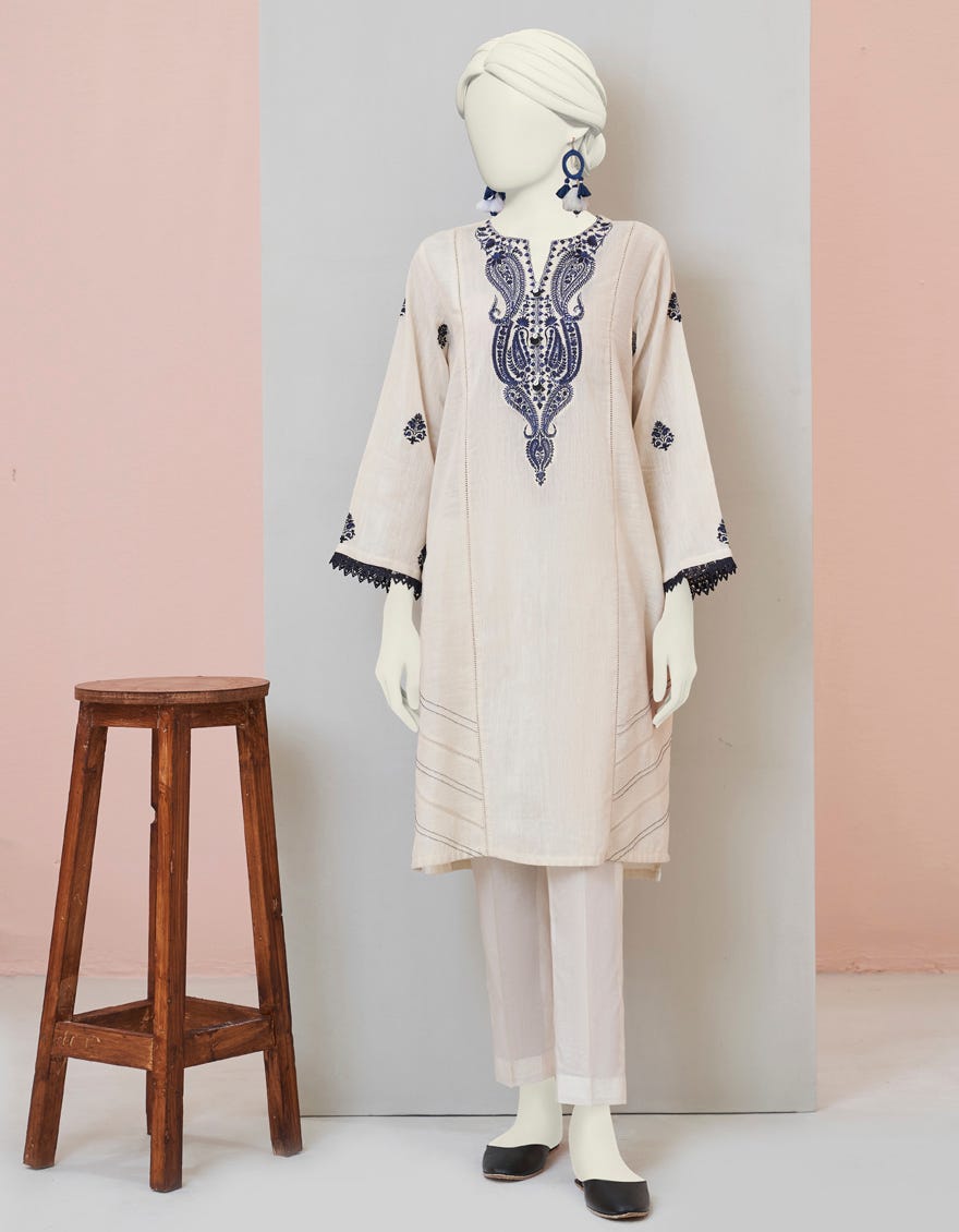 White Dyed Women's Kurti | Jjlk-S-Jpws-23-3006