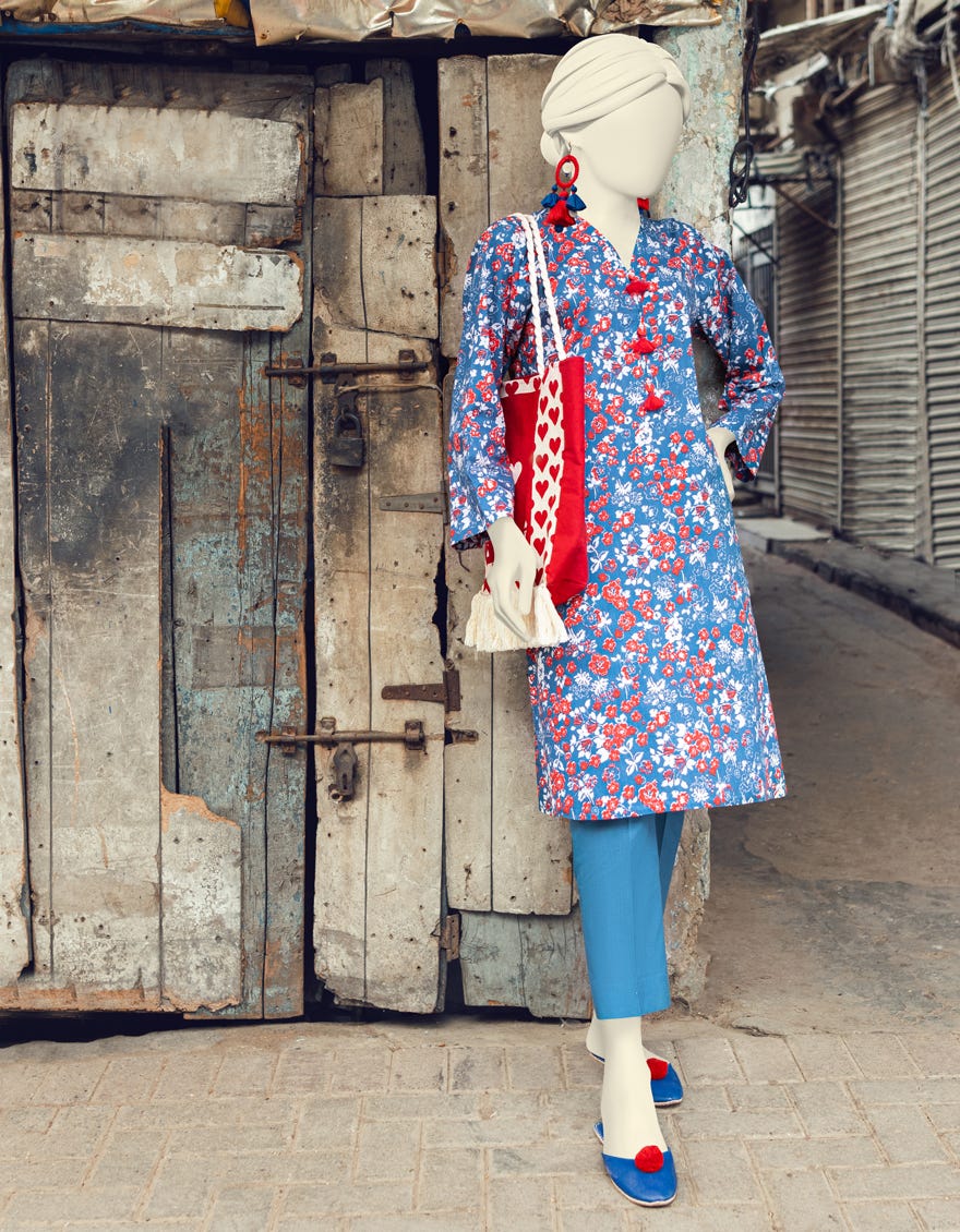 Blue Women's Kurti | Jjlk-S-Jpws-23-3078