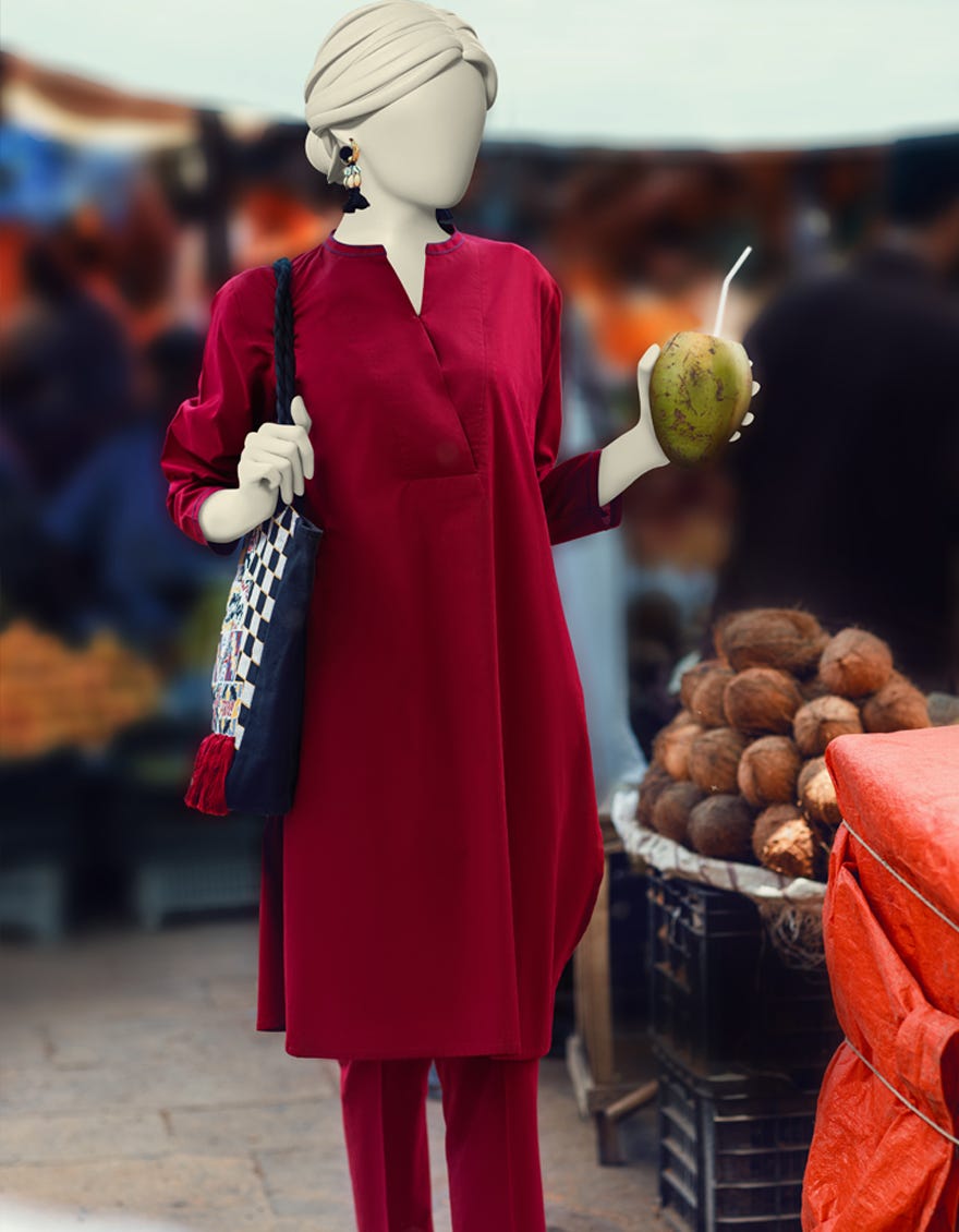 Red Women's Kurti | Jjlk-S-Jpws-23-3082