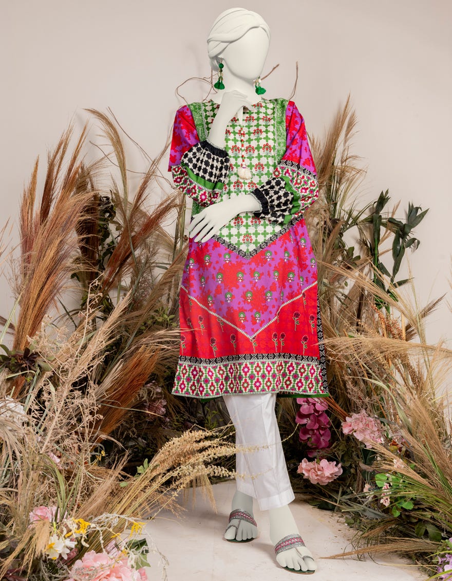 Green Liminal Printed Women's Kurti | Jjlk-S-Jpws-24-3012