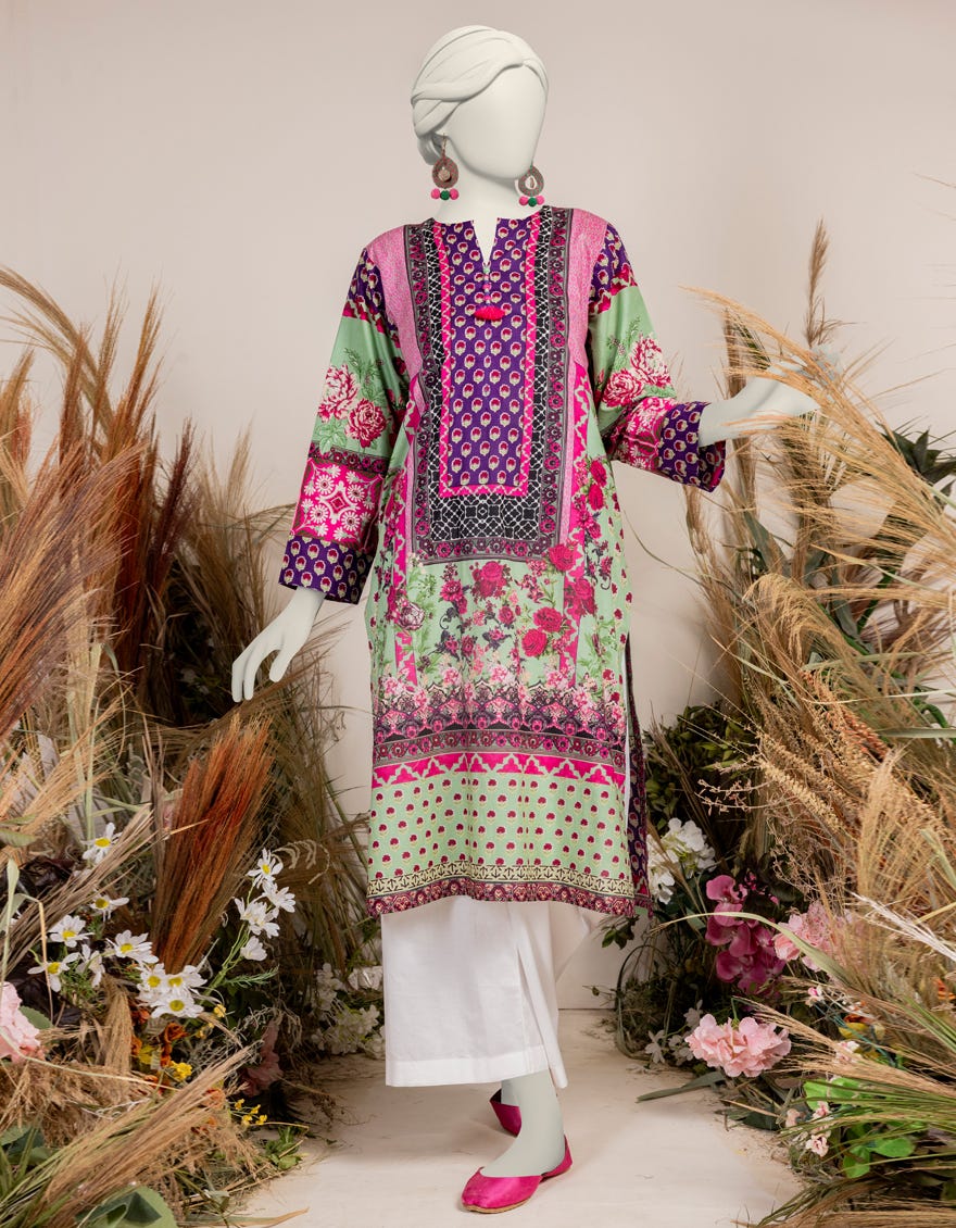Multicolor Liminal Printed Women's Kurti | Jjlk-S-Jpws-24-3014