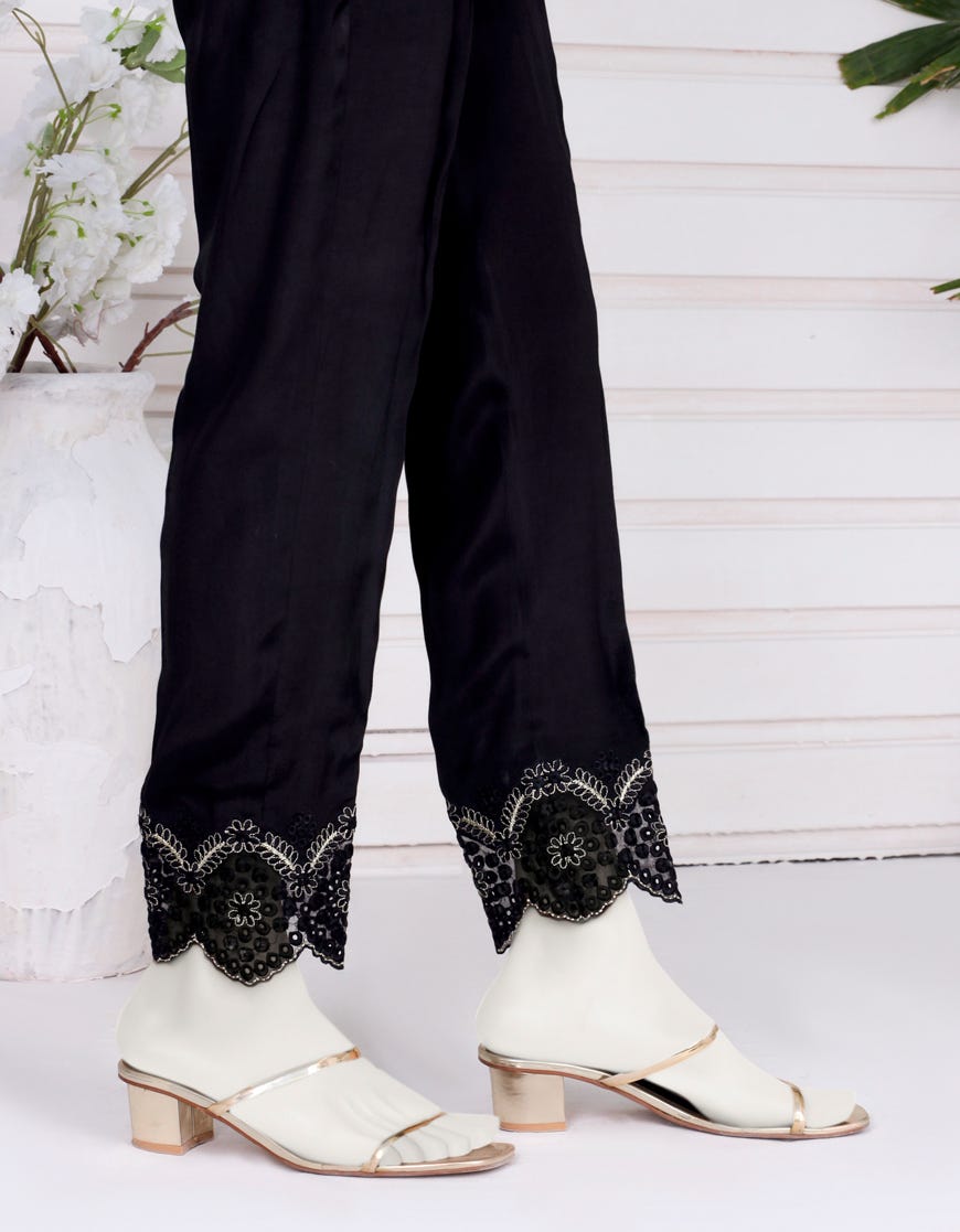 Black Silk Trousers | Jjlt-S-Jpwt-23-581