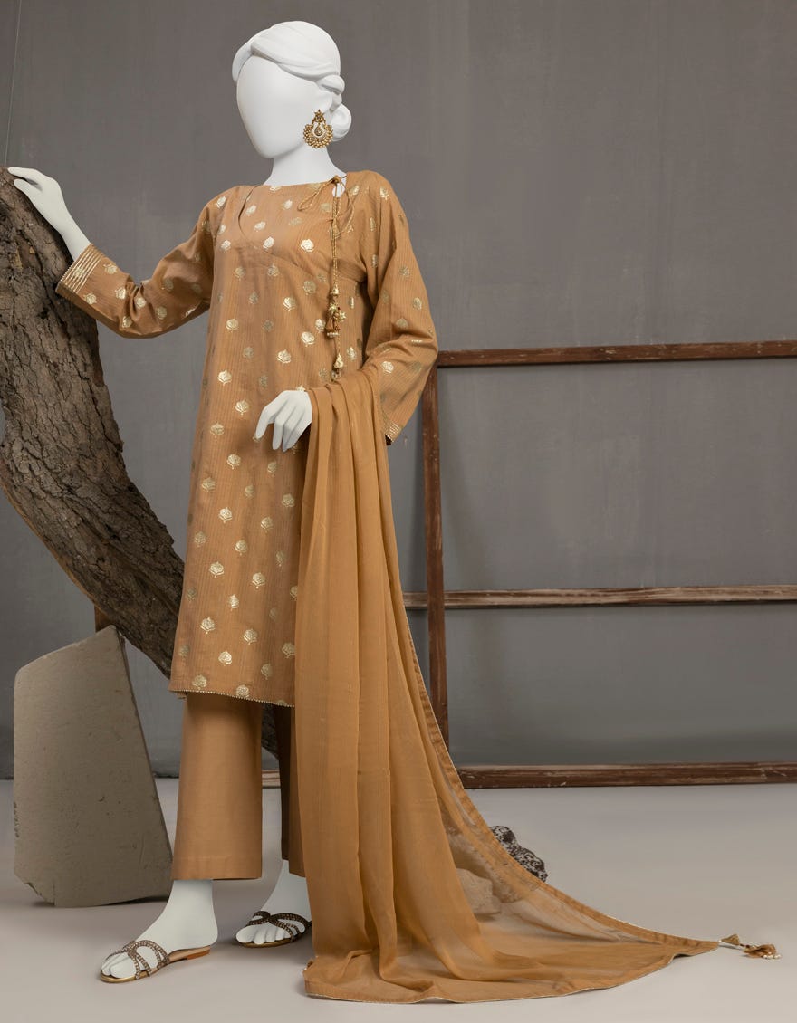 Brown Lawn Unstitched 3 Piece Dress | Jjls-S-Jpwu-23-041