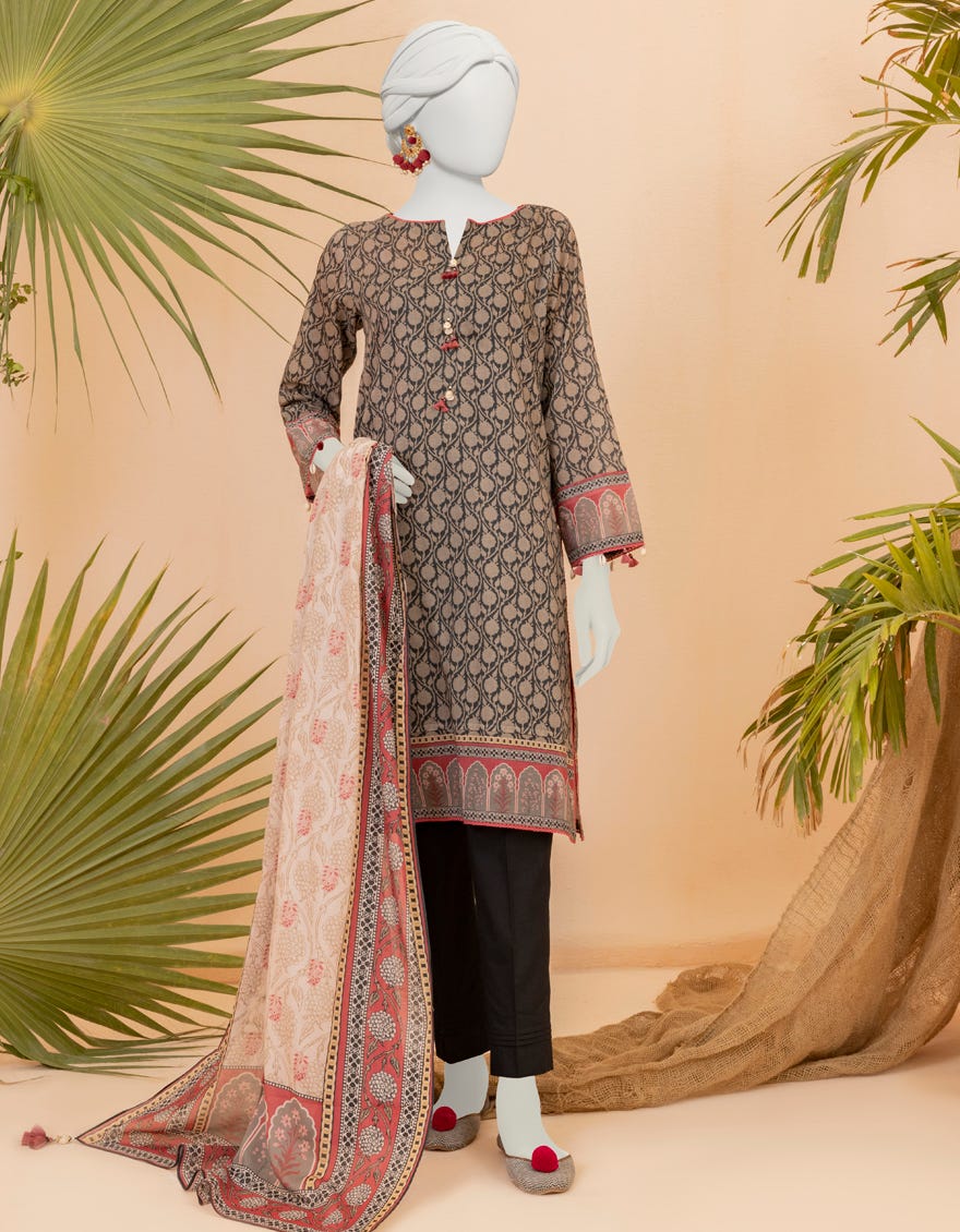 Multi Lawn Unstitched 3 Piece Dress | Jjls-S-Jpwu-23-048