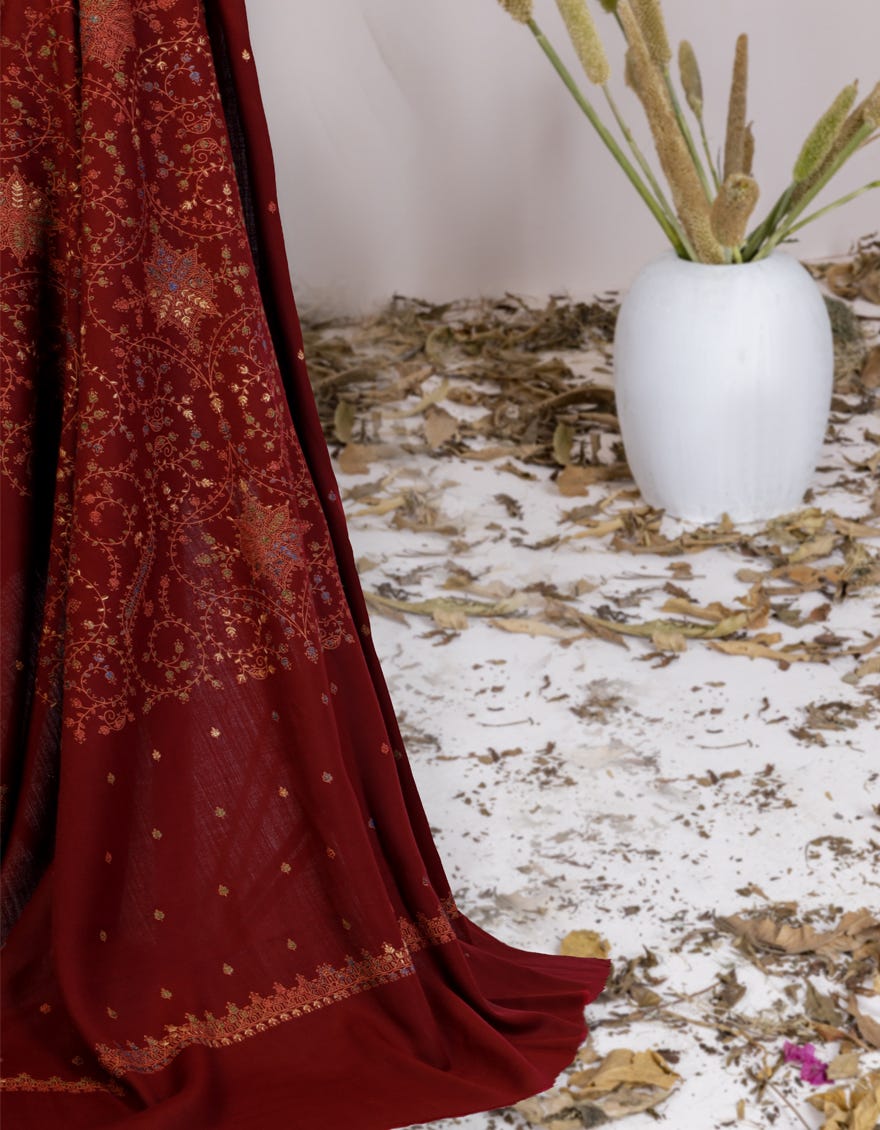 Maroon Shawl | Jsh-Shw-22-027