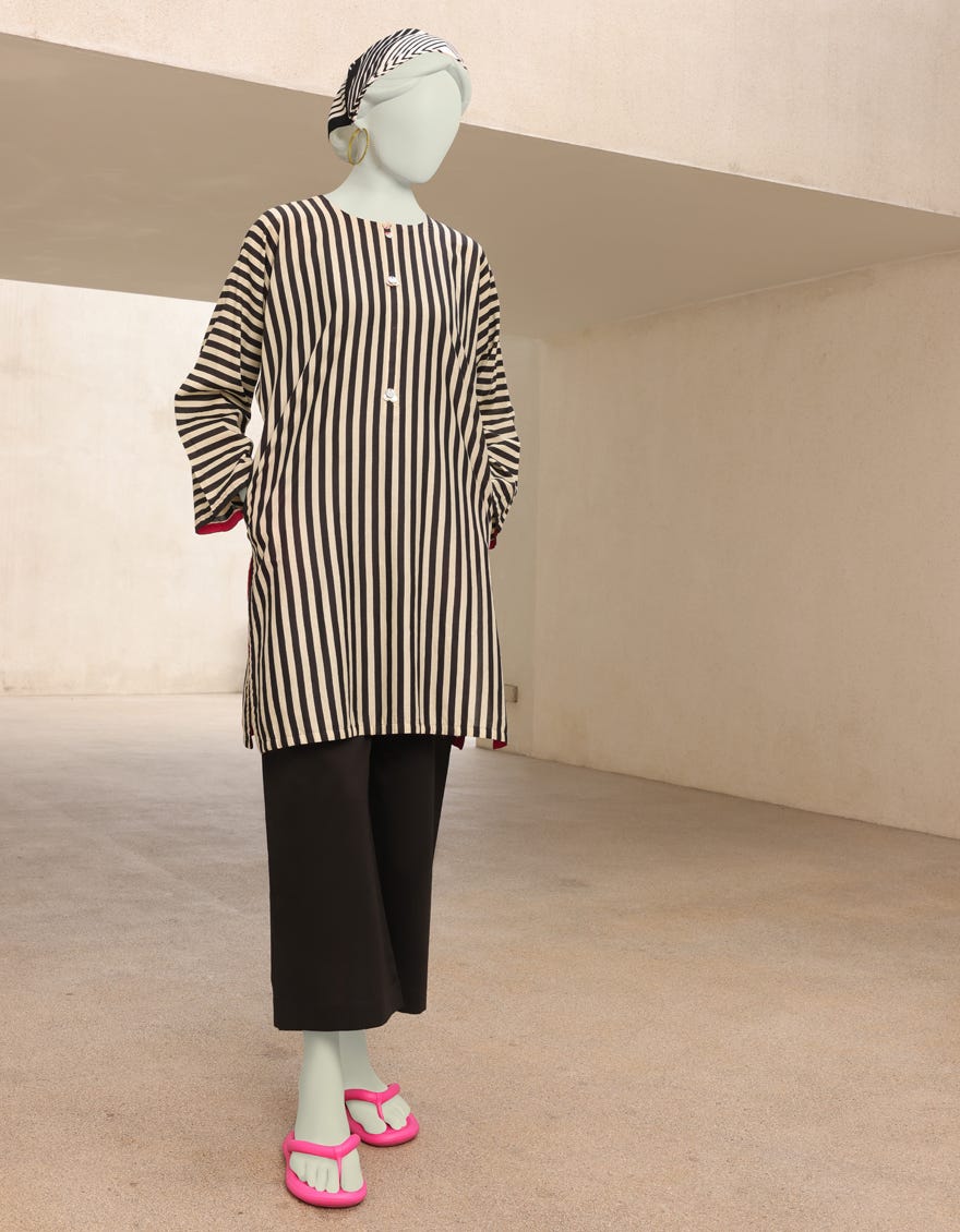 Black-White Lawn Women's Kurti | Jjlk-S-Jss-23-311