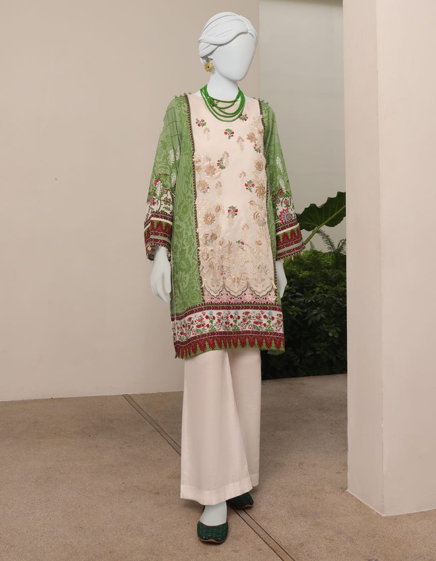 Green Lawn Women's Kurti | Jjlk-S-Jss-23-321