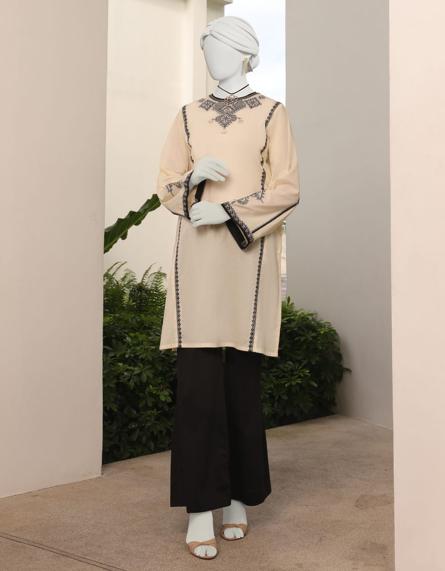 Off White Lawn Women's Kurti | Jjlk-S-Jss-23-327