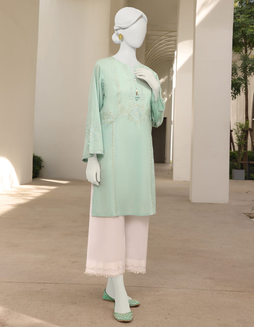 Mint Green Lawn Women's Kurti | Jjlk-S-Jss-23-328