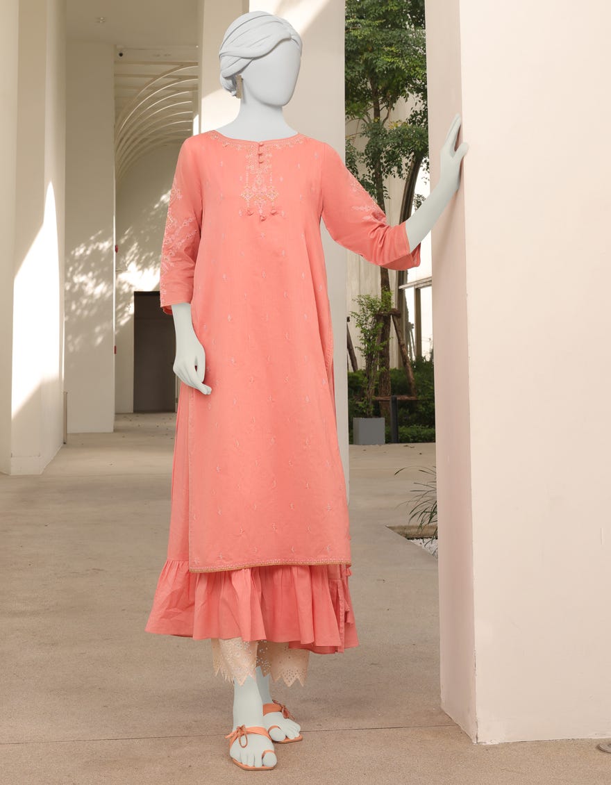 Pink Lawn Women's Kurti | Jjlk-S-Jss-23-329